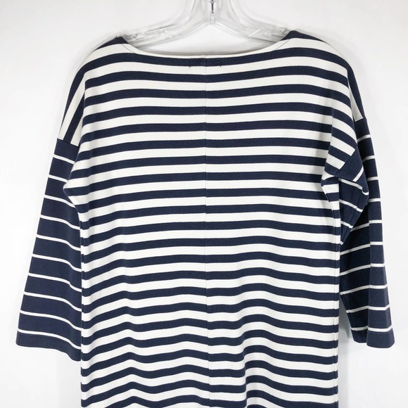 J Crew XS Dress Colorblock Stripe Ponte Shift Knit‎ Blue White Above Knee 1249 - Picture 4 of 8